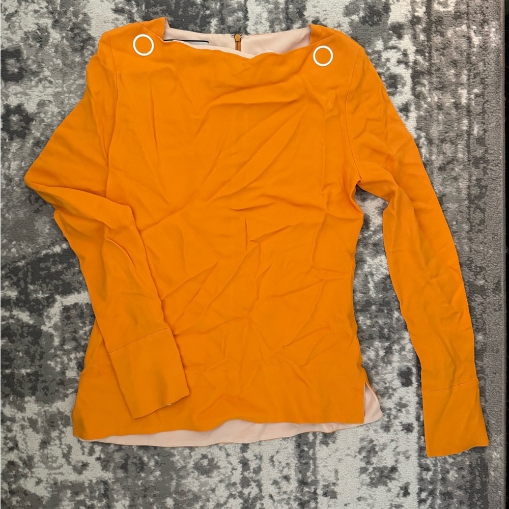 Paul Smith Orange Fitted Buttoned Blouse